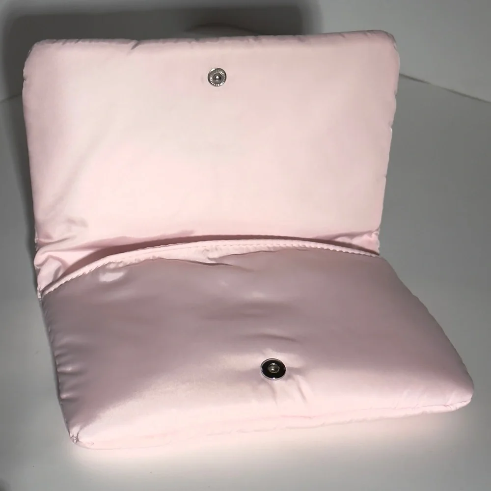 Dior Pink Cosmetic Bag with Satin Finish and CD Logo